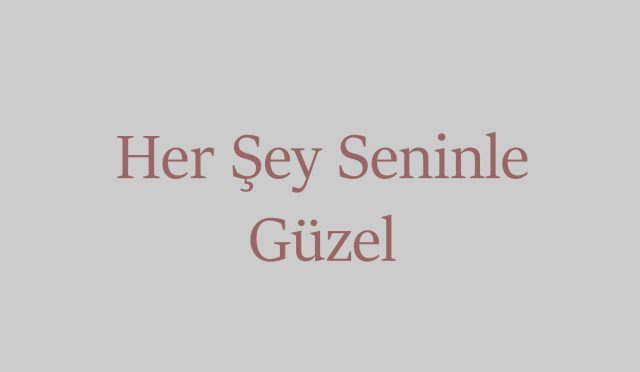 Her Şey Seninle Güzel